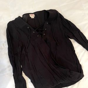 Target long sleeve black blouse